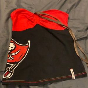 Cute Tampa Bay Bucs tube top with tie at the neck